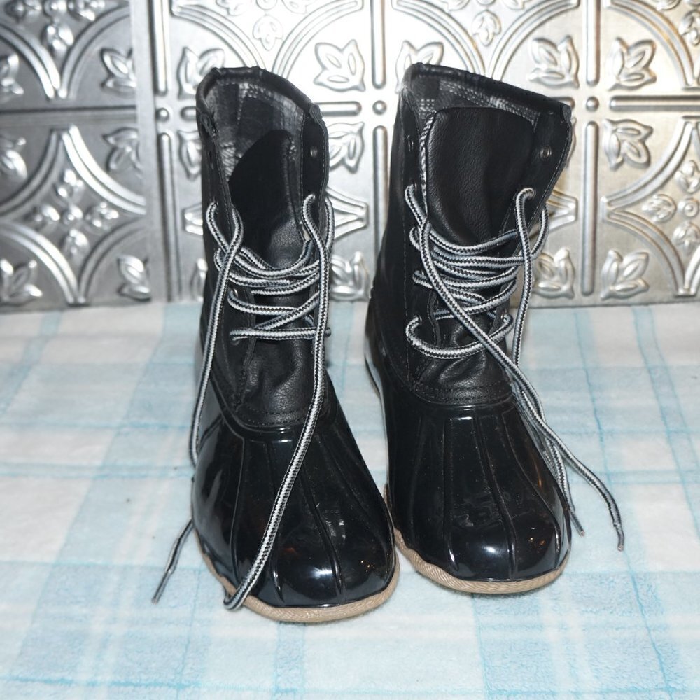 Blue Suedeshoes Size 7 Black Suede Outsole Outdoor Flannel Insole Duck Boots - Picture 2 of 9